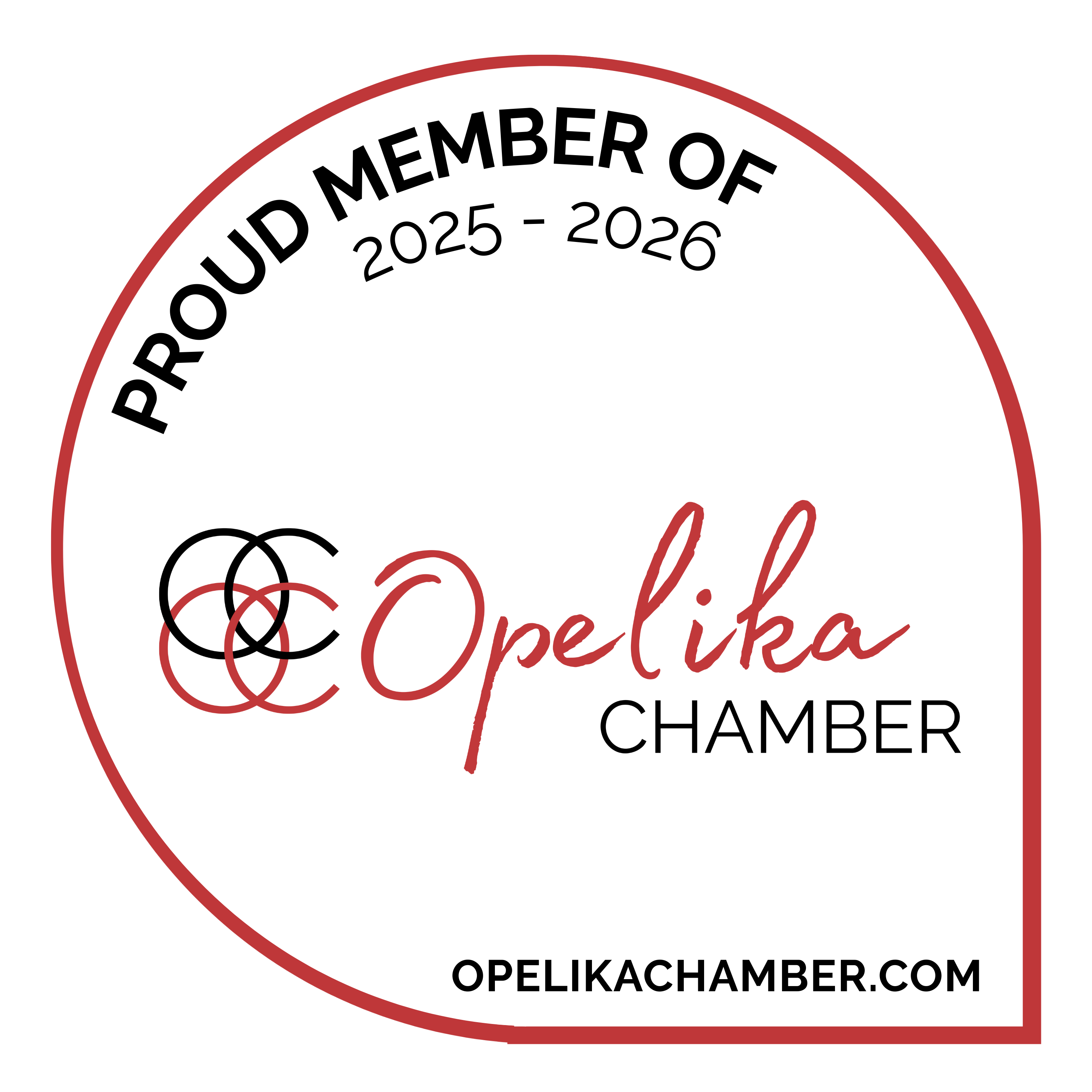 Opelika Chamber 2025-2026 Member Decal - Digital Version